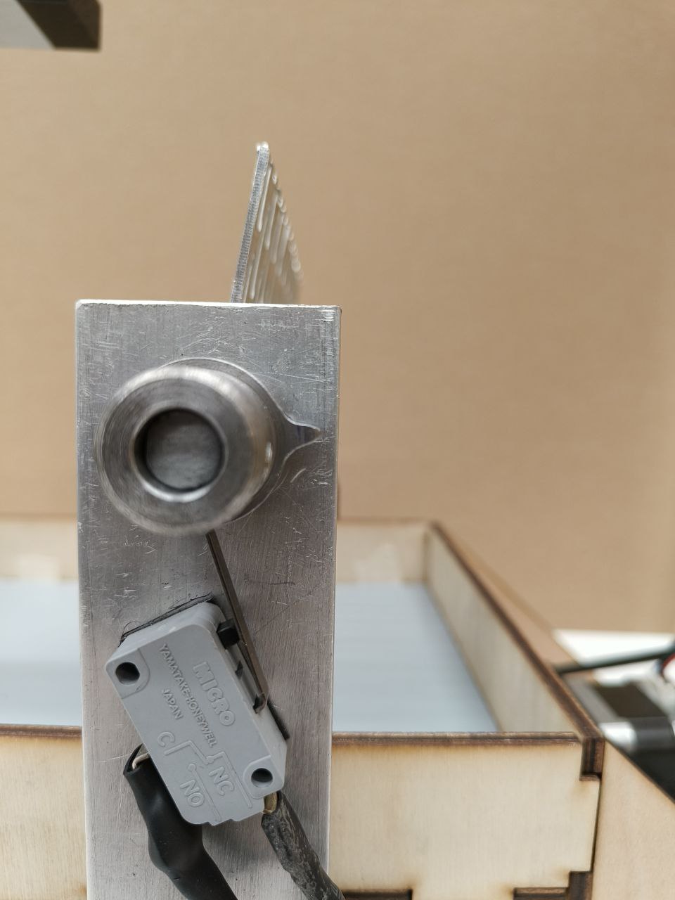 Close-up of a Version 2 limit switch