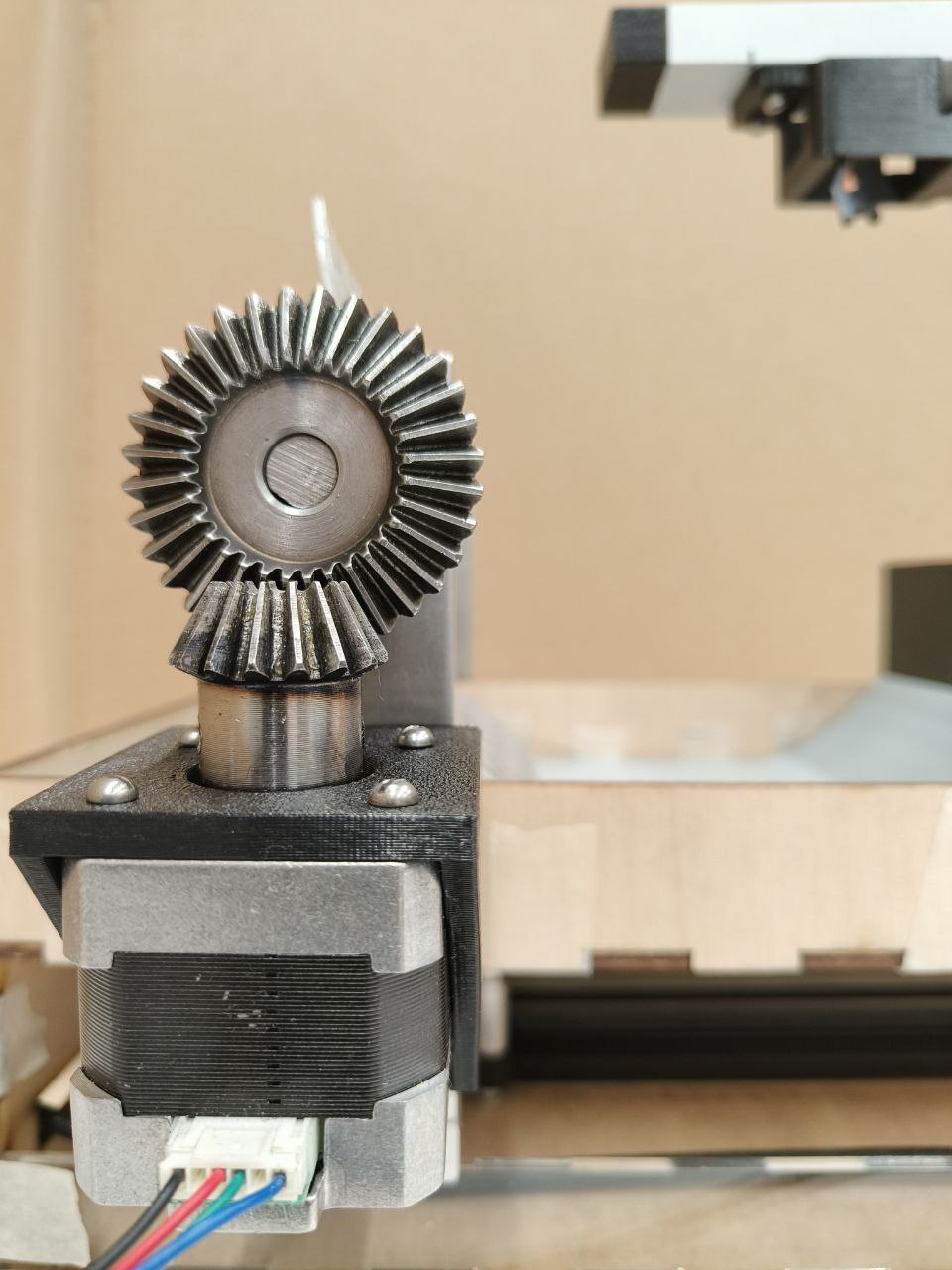 Close-up of the Version 2 drive gear